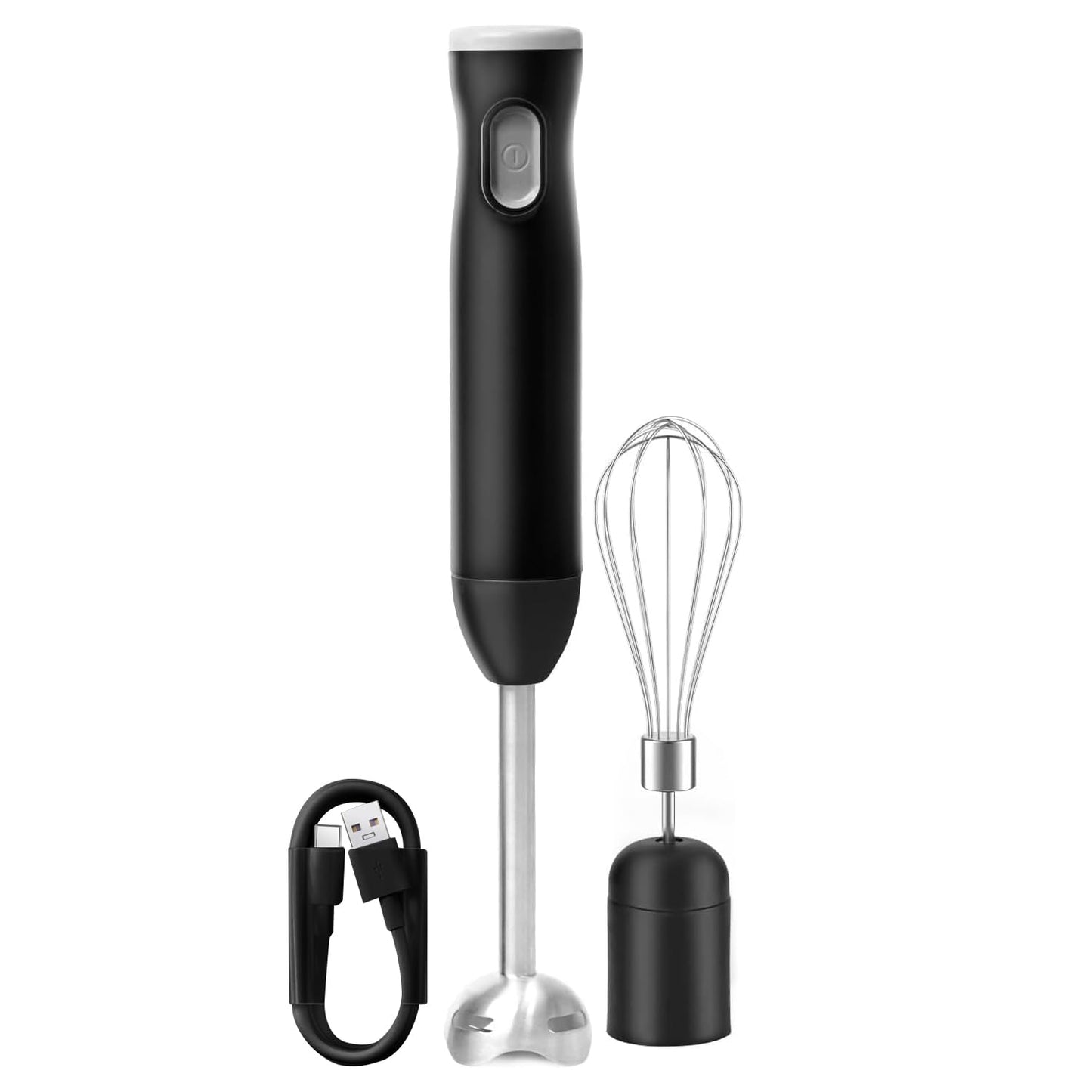 Immersion Blender Handheld Cordless Stick, Stainless Steel Hand Held Blender Mixer with Egg Whisk, for Soup, Smoothie, Puree, Baby Food