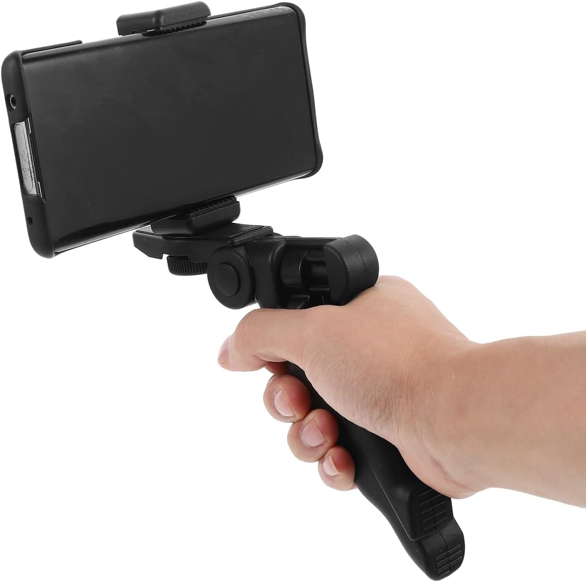 Uonlytech Portable Phone Tripod Stand Adjustable Height Lightweight Tabletop Mobile Phone Holder for Video Calls