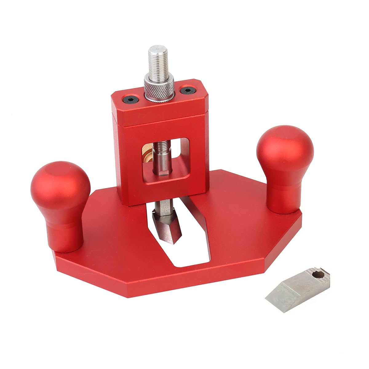 JCFANTS Router Plane Hand Wood Planer, Handheld Woodworking Tool, Woodworking Carpenter Tools Adjustable Woodcraft Trimming Knife Depth Stop Planer Wood Chamfering Slottinge (Red)