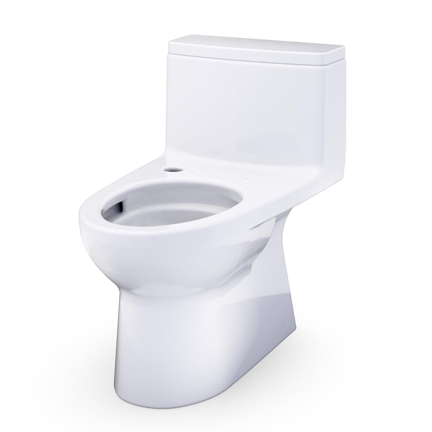 TOTO® Redington™ One-Piece Elongated 1.28 GPF WASHLET®+ and Auto Flush Ready Universal Height Toilet with CEFIONTECT®, Cotton White - CST672CEFGAT40#01