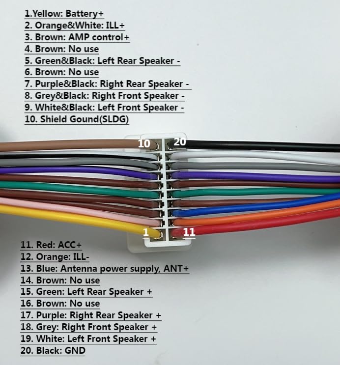 20 2000-2006 4Runner Pin Radio Wiring Harness Replacement for Toyota Avalon Camry with JBL Amplifier, Car Stereo