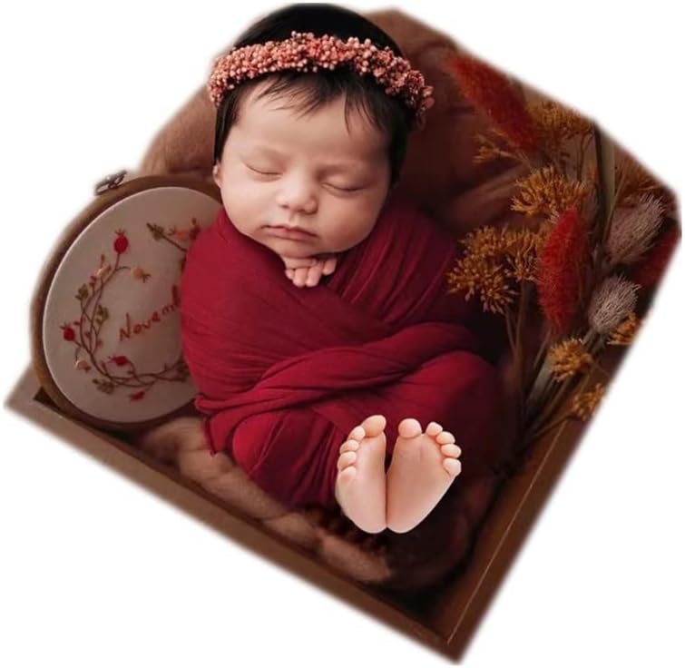 Coberllus Newborn Photography Props - Stretchy Wrap Blanket for Boys & Girls