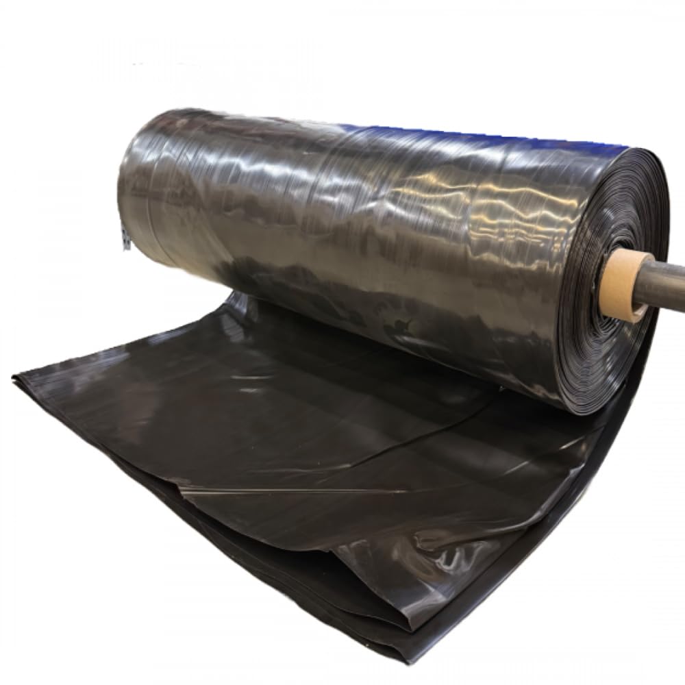 Farm Plastic Supply - 40 Mil Black Pond Liner - Pond Liner, Water Containment Liner, Containment Liner, 40 Mil Fish Pond LLDPE for Outdoor Ponds (12.5' x 10')