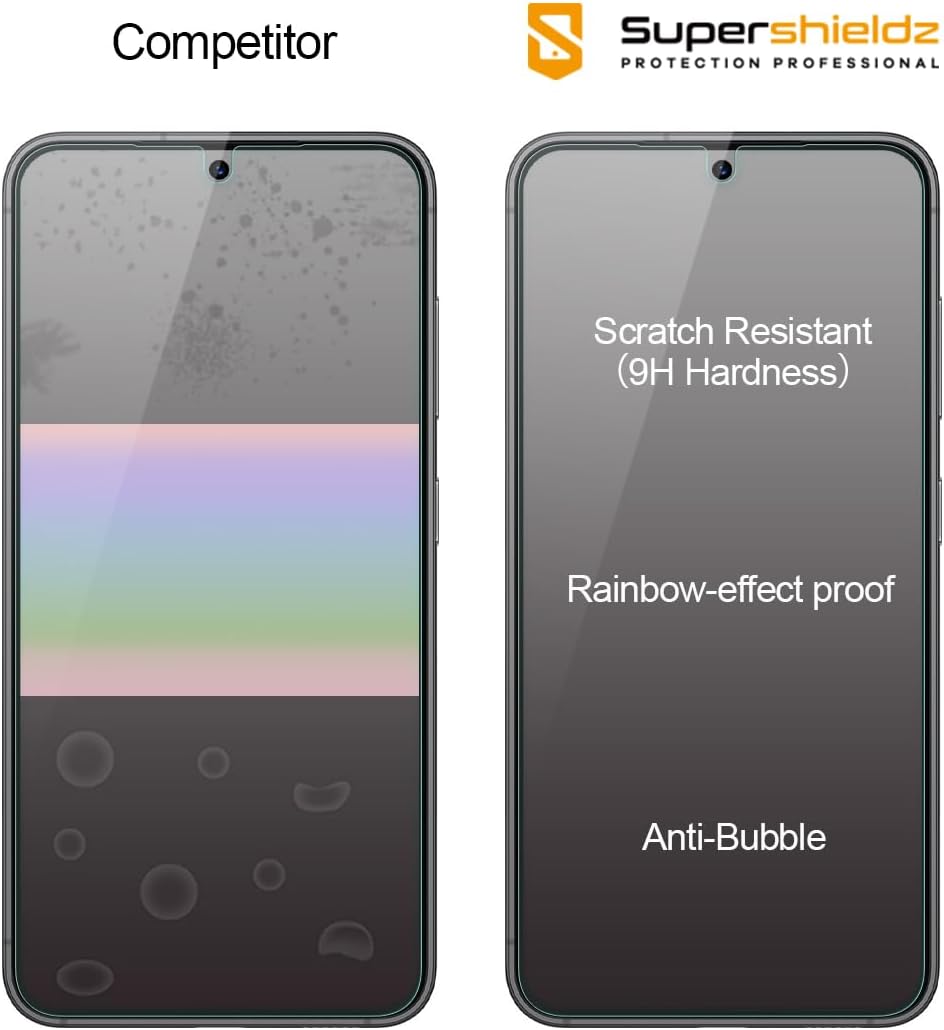 (3 Pack) S24 Supershieldz Designed for Samsung Galaxy Tempered Glass Screen Protector, Anti Scratch, Bubble Free
