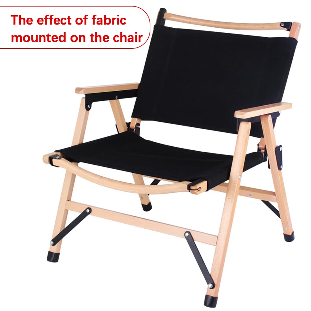 GORGECRAFT 18.9x13.8 Inch Camp Chair Replacement Fabric Portable Outdoor Folding Chair Seat Replacements Black Waterproof Oxford Cloth High Back Camping Chair Cover for Hiking Backpacking Sport