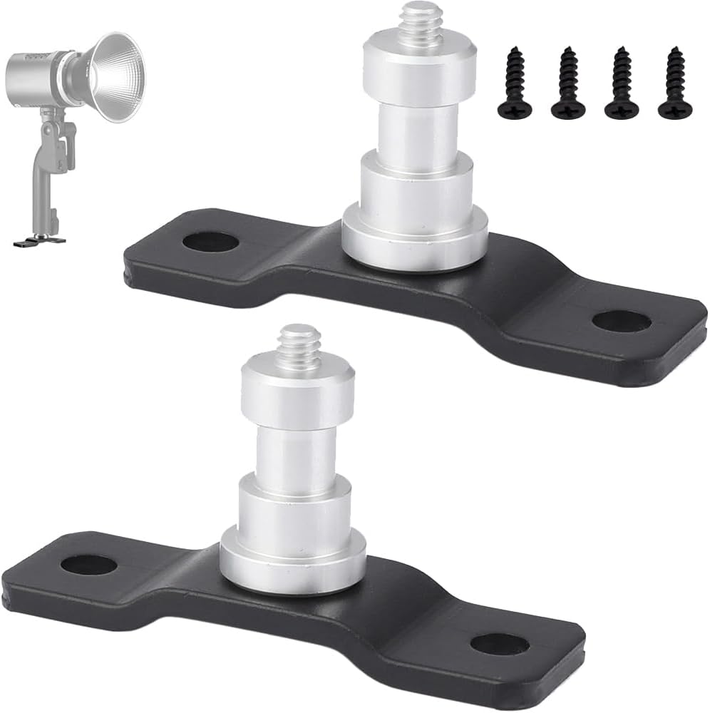 2-Pack 5/8" 1/4" T-Type Wall Ceiling Mount Light Stand Stud with Thread Anchor for Studio Lighting