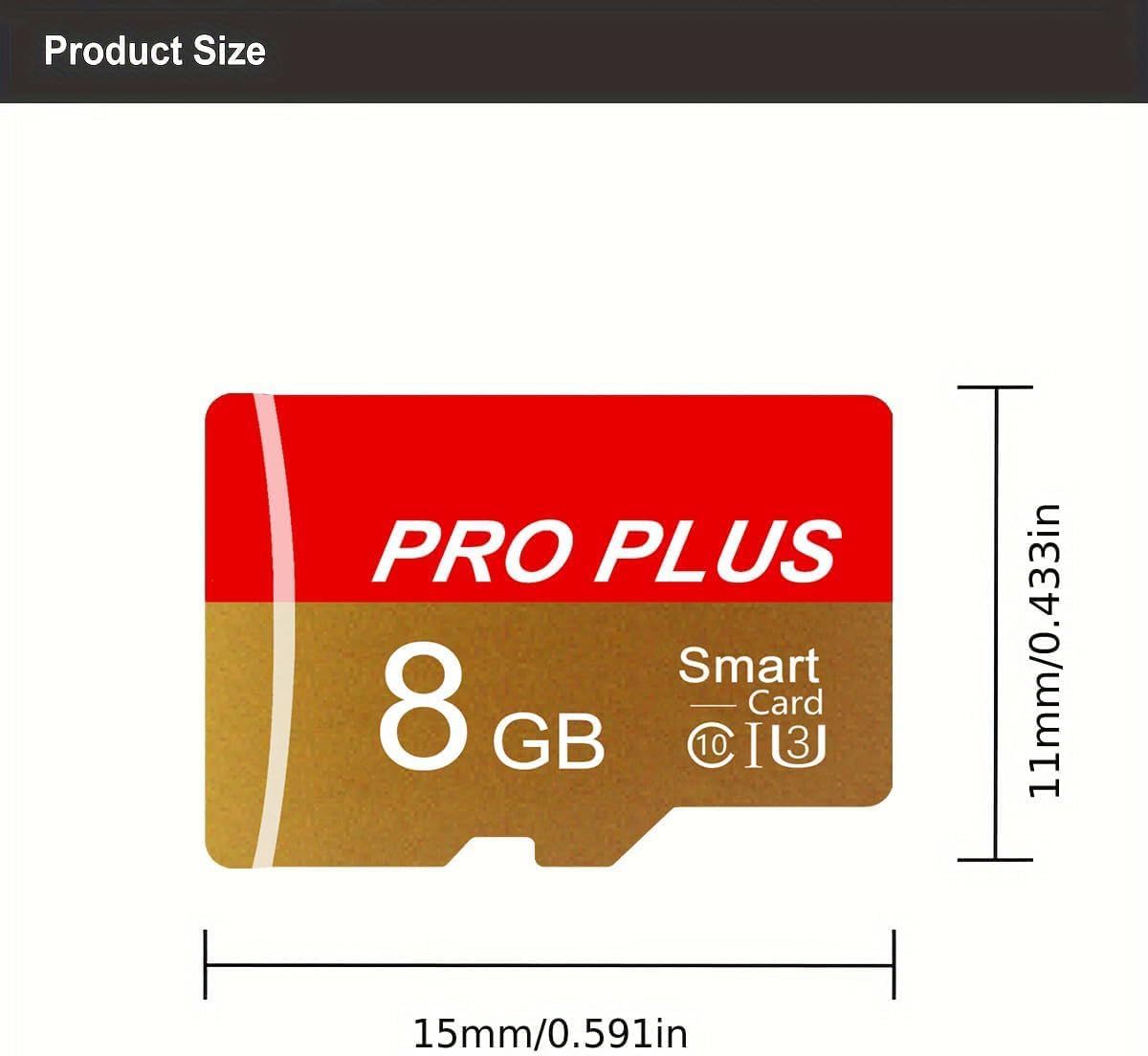 Yicunxin 8GB C10 A1 (8, TF Card with Adapter, High Speed Memory Card, UHS-I Memory TF Card for Tablet/Mobile