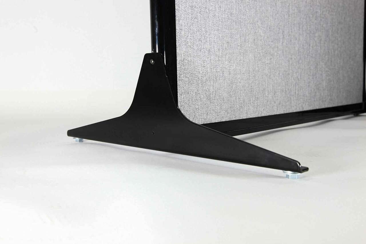 Versare Workstation Partition | Portable Wall Divider | Modern Office Cubicle | Free Standing Privacy Screen | Flexible Work Space | 99" x 70" Charcoal Gray Fabric Panels