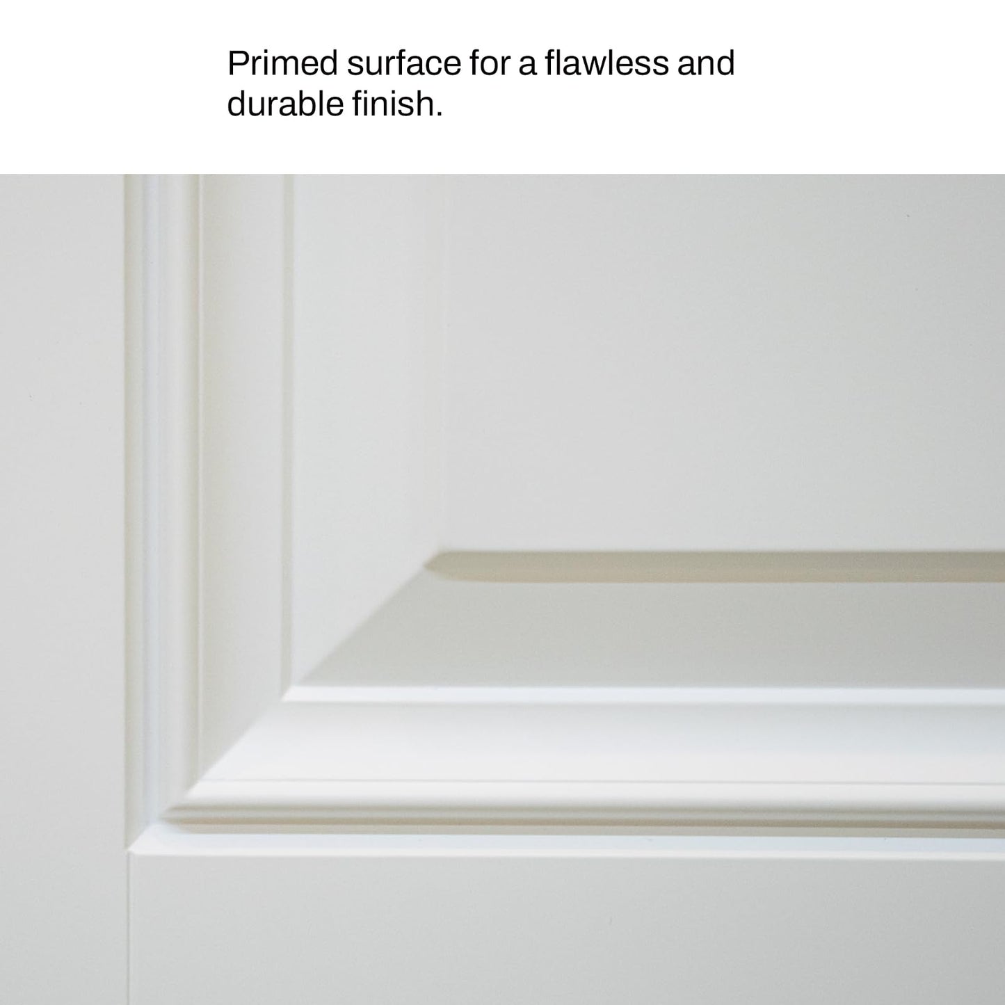 36‘’ x 80‘’ White Fiberglass Entry Door with Frosted Glass, Front Door with White Vinyl Frame and Brickmould, Left Inswing Exterior Door for Residential Entrance