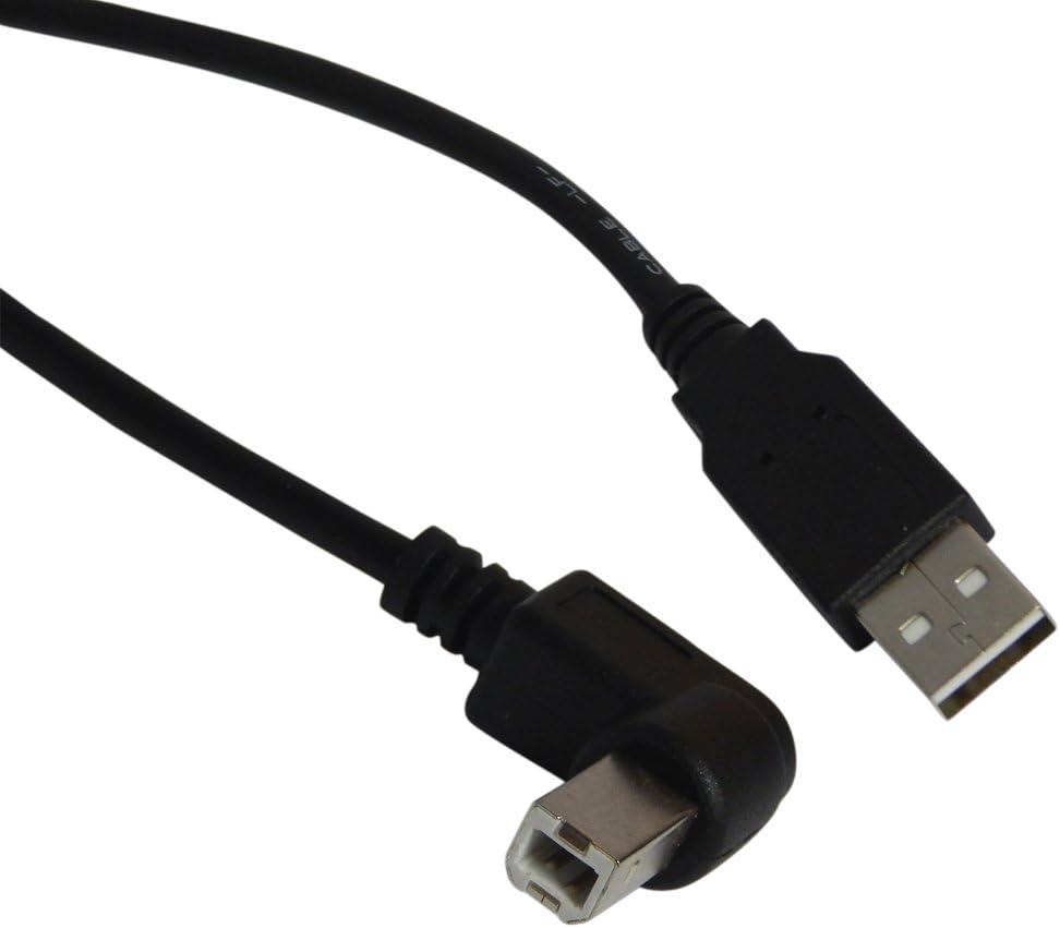 YCS basics 18 inch 2.0 USB Right Angle Printer/Scanner Cable