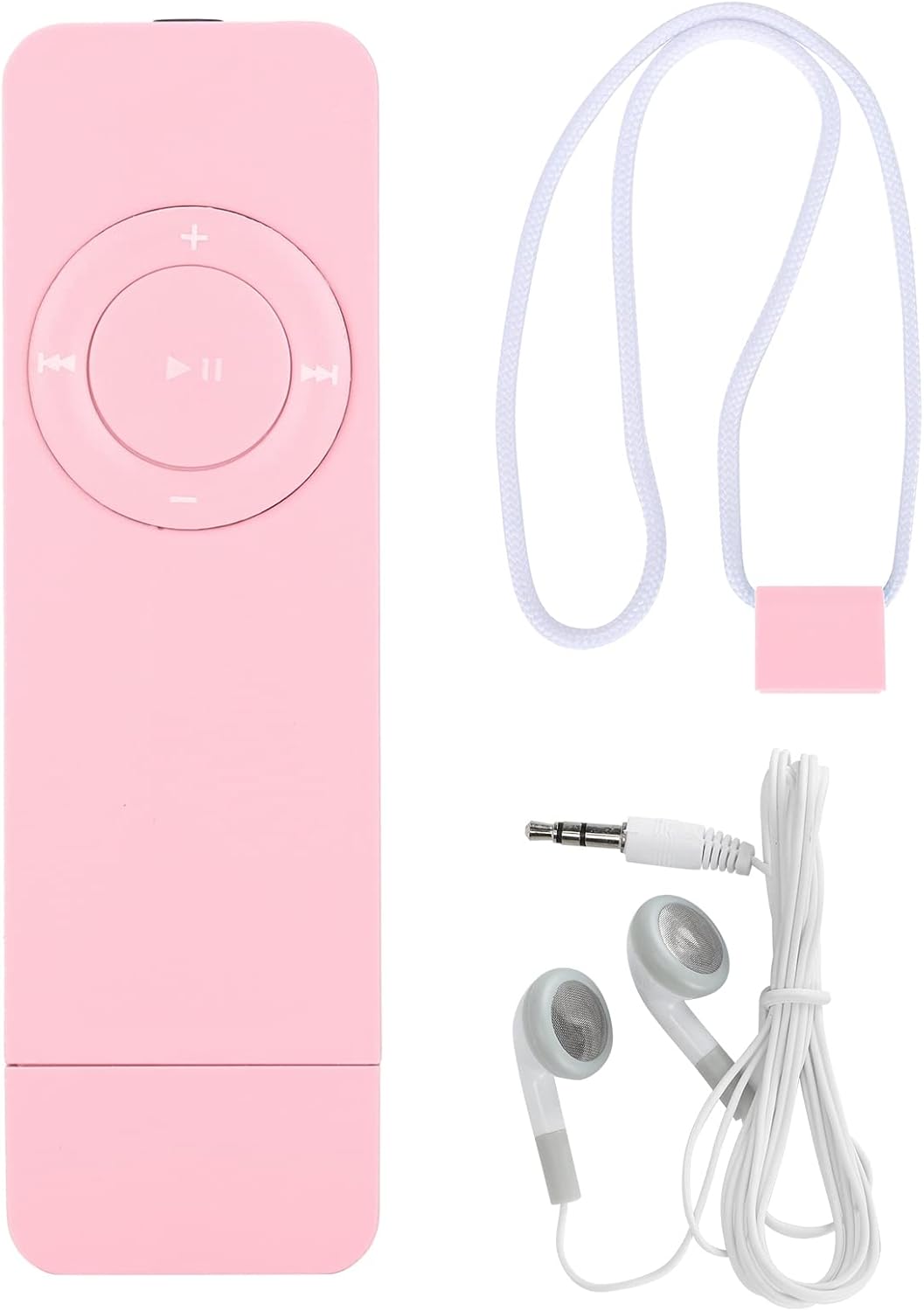Cuifati MP3 2.0 MP3 32GB Player, Portable Player with Earphones, USB Player with Lanyard, Support and WMA, Support