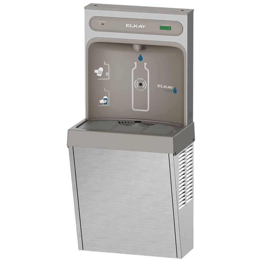Elkay LZ8WSSSMC ezH2O Refrigerated Surface Mount Bottle Filling Station Filtered 8GPH Stainless Steel