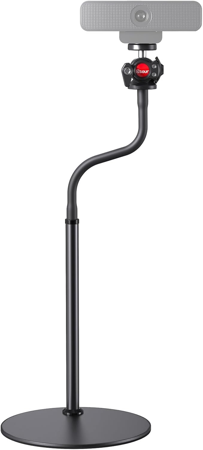 Etour 360 C922 C930 C930e C920 C920s C920x C960 C615 N60 1/4" Webcam Stand for Desk, Upgraded Gooseneck Web Camera