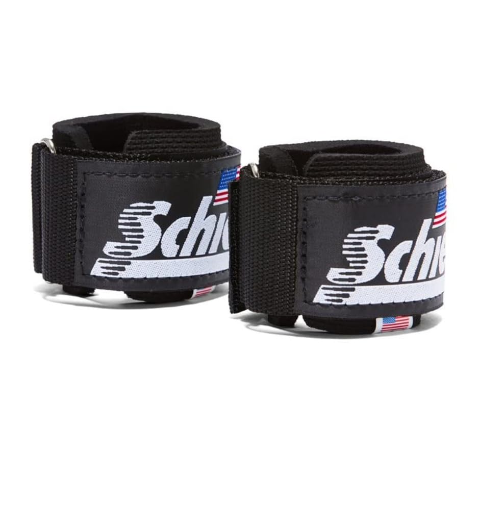 Schiek Sports Model 1000-DLS Deluxe Dowel Lifting Straps - Black