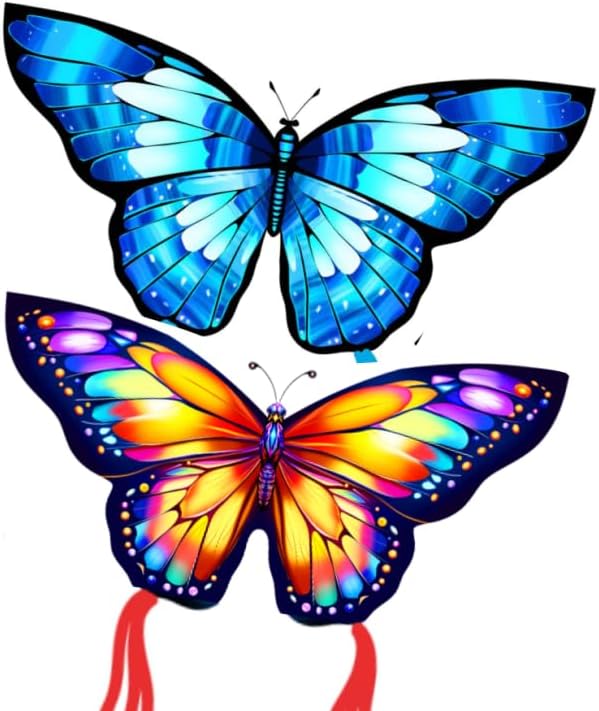 Xida Butterfly Kite for Kids & Adults, Easy to Fly, Ages 4-8, Large Kite with 300ft Handle, Perfect for Beach Trips