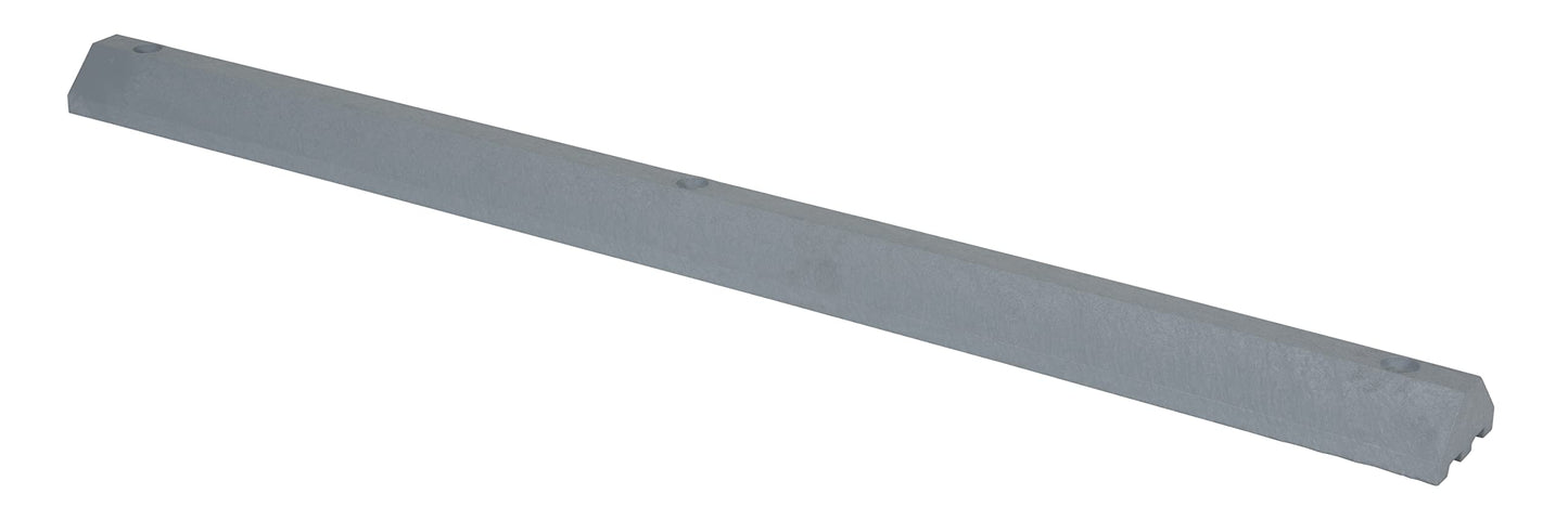 Vestil CS-33-G Recycled Plastic Car Stop, 72" Length X 6" Width X 3.25" Height, Gray, Small