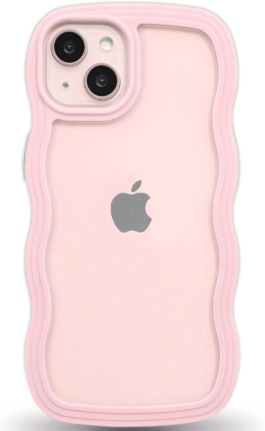 Anuck 13 for iPhone Case Wavy Edge Clear Back Design, Anti-Slip Grip Cute Wave Curly Frame Shape Shockproof Soft TPU