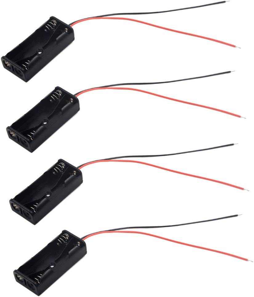 LampVPath (Pack 4 2 1.5V of AAA Battery Holder, X AAA Battery Holder with Leads