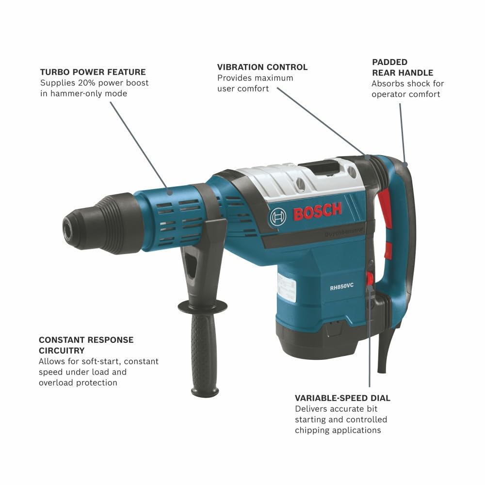BOSCH RH850VC SDS-max® 1-7/8 In. Combination Hammer