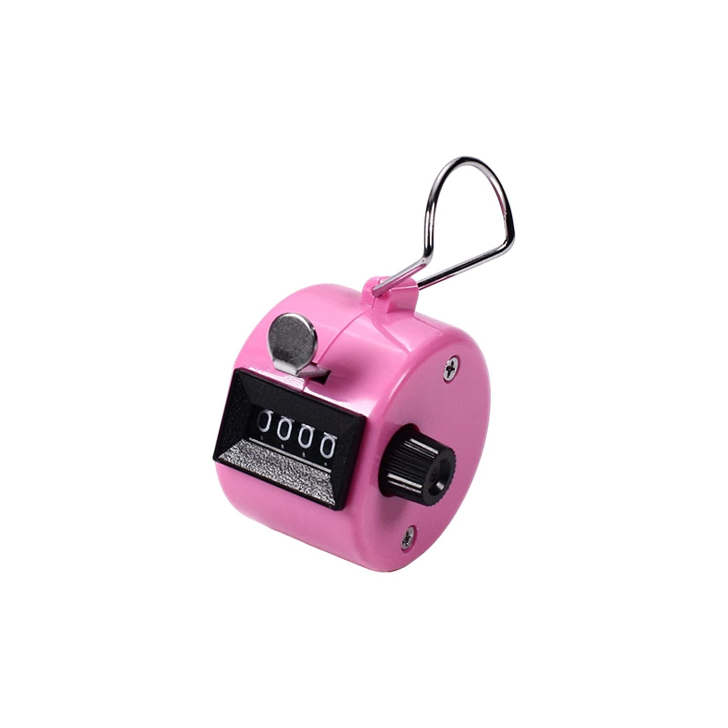 Othmro Plasitc Hand Tally Counter 4-Digit Tally Counters Mechanical Palm Counter Clicker Counter Handheld Pitch Click Counter Number Count for Row, People, Golf, Lap & Knitting, Pink