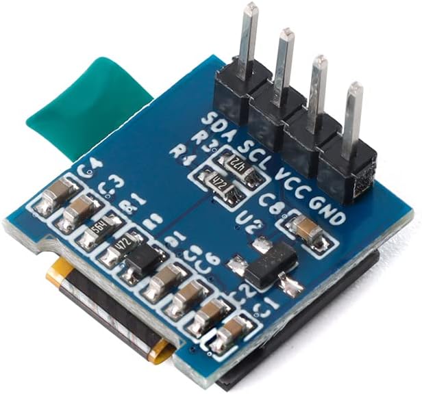 JESSINIE 2pcs 0.49" I2C 64x32 SSD1306 OLED Display Module, IIC White Screen, for DIY Projects