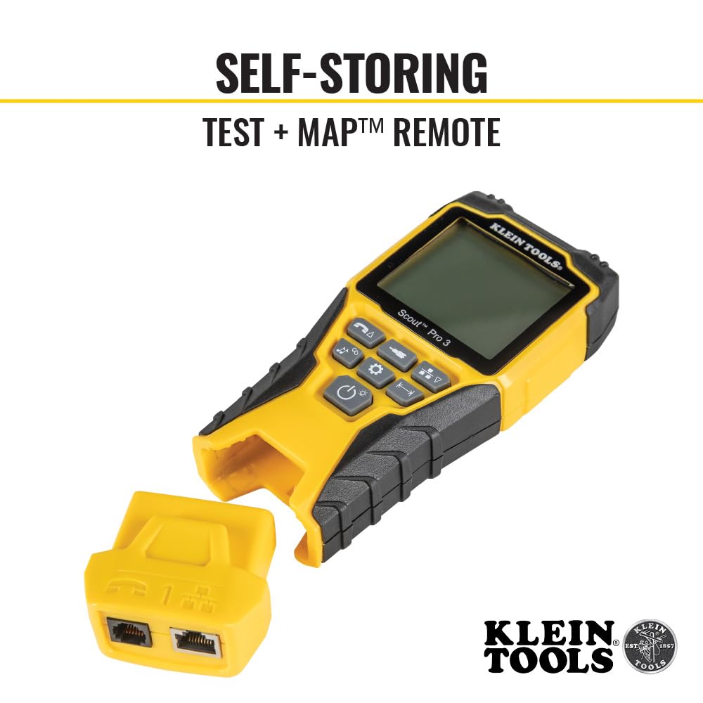 Klein Tools VDV501-851 Cable Tester Kit with Scout Pro 3 for Ethernet / Data, Coax / Video and Phone Cables, 5 Locator Remotes