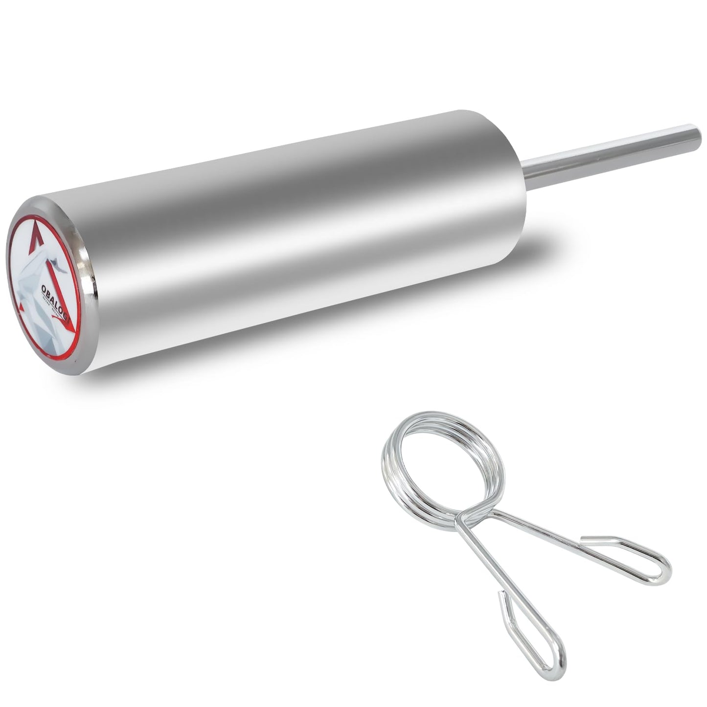 OBALOGI Weight Stack Pin Extender - 10mm & 8mm Dual Fit, Secures Olympic Plates, 6 Magnet Anchoring, Up to 130lbs Capacity, Cable Machine & Home Gym (Steel) (Ø 10mm)