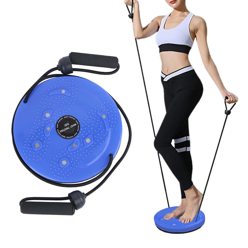 Twisting Waist Disc, Waist Sculptor Twister Board Core Twister Board Body Shaping Aerobic Exercise Fitness Machine Rotating Female Trainer Twist with Pull Rope for Home Office Slimming Foot Massage