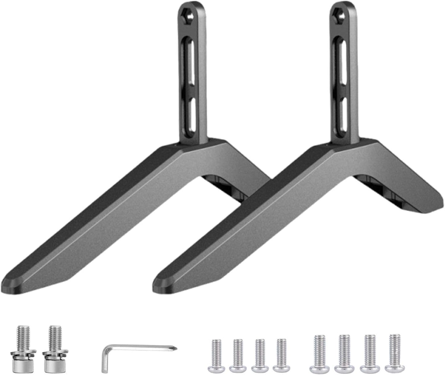 Generic 32-65 Inch 45kg 20-55mm Universal TV Stand Legs | Aluminum Alloy, Fits TVs | Height Raising Feet for Flat