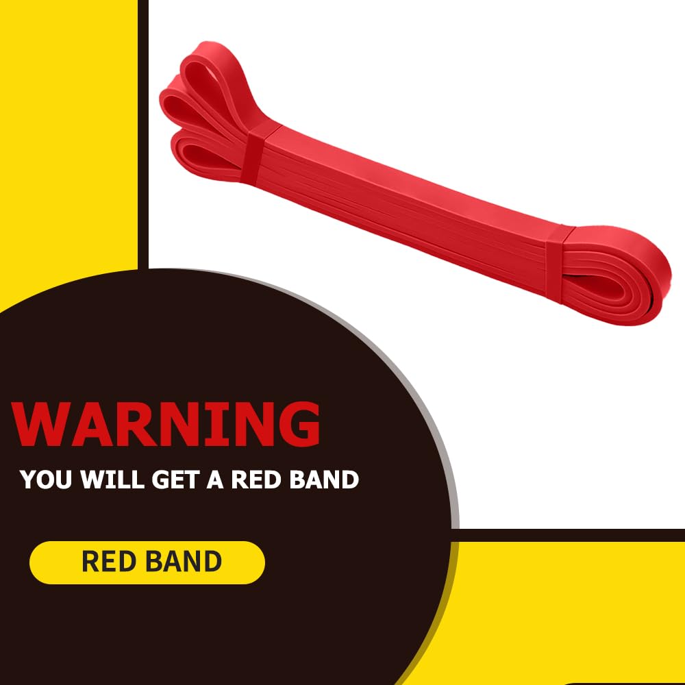 ROSAPOAR Resistance Band Pull up Band Fitness Exercise Bands Natural Latex for Workout Body Stretch Powerlifting Band Fitness Sport Training at Home/The Gym - Red