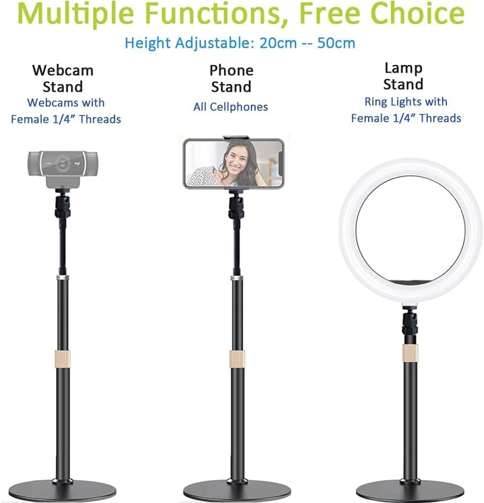 Etubby C922 C930e C920S C920 C615, (1/4" Webcam Stand Phone Holder [Extension-Type] Desktop Stand Flexible Gooseneck
