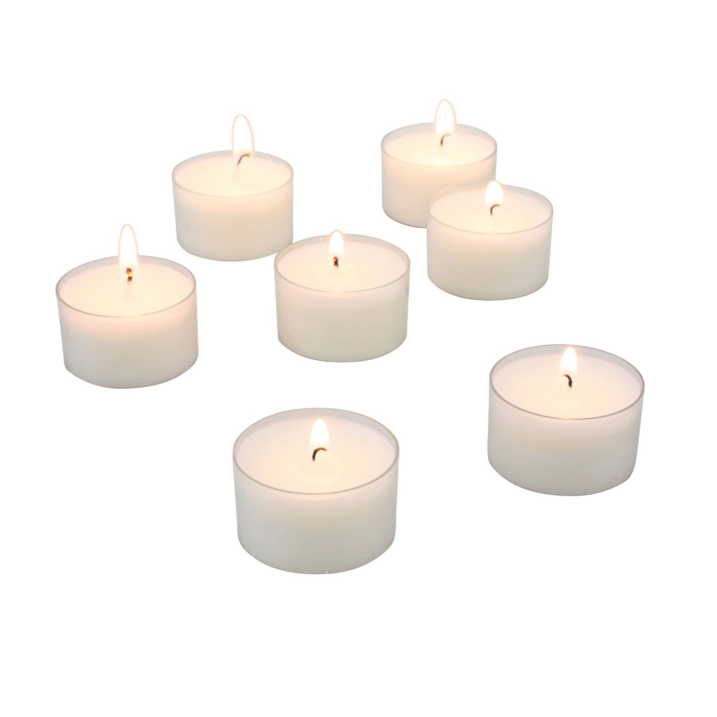 Stonebriar Tea Light Candles, 192 Pack, Unscented, Long Burning, Clear Cup, 8 Hour Burn Time, Model DTLR-192-8