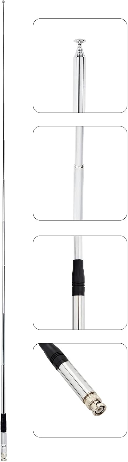 UAYESOK 27MHz HH50WXST HHRT50 C75WXST 75-822 75-785 BC75XLT BC125AT PRO401HH Telescopic CB Antenna BNC Connector