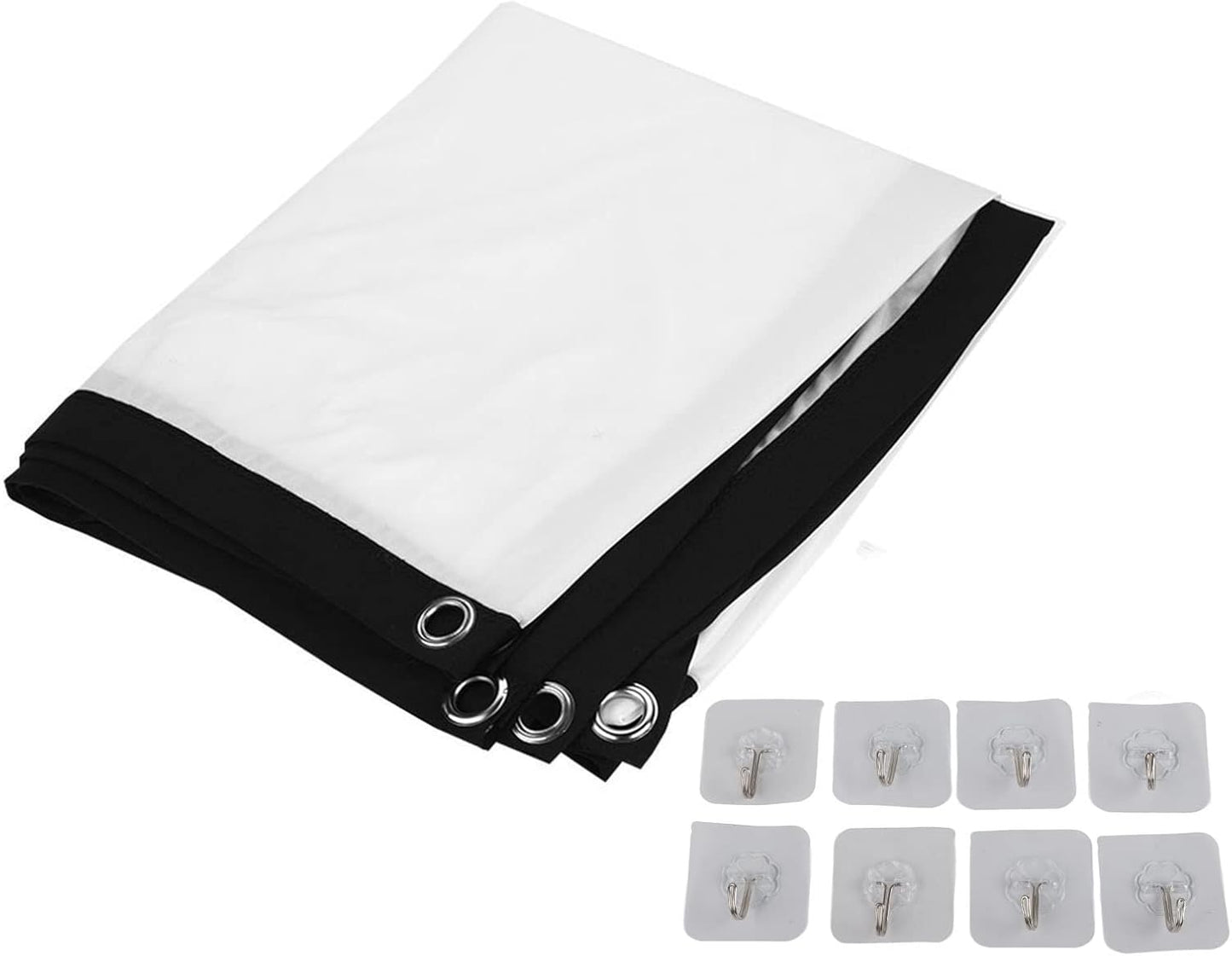 AYNEFY 60-100inch (100in) Projection Screen, Cloth Material, Clear Picture Quality and Portable Design for Home