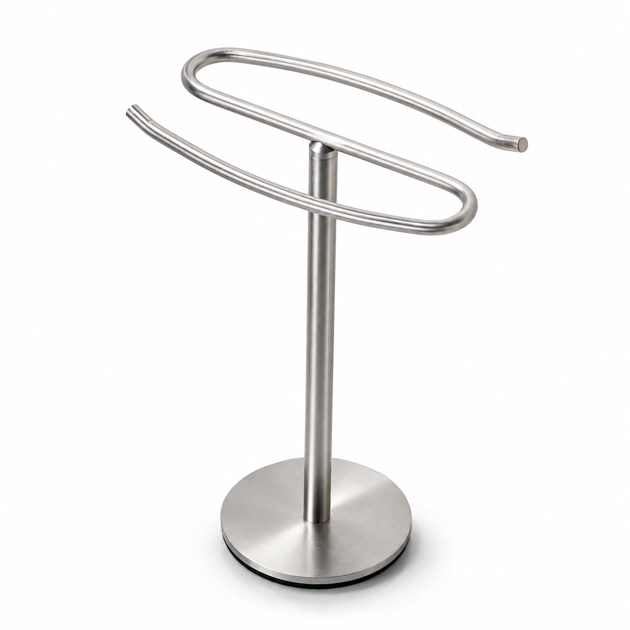 Brushed Nickel Hand Towel Holder Stand,13 Inch Free-Standing Towel Rack, SUS304 Stainless Steel Towel Bar Rack Stand, Tower Bar for Bathroom Kitchen Vanity Countertop…