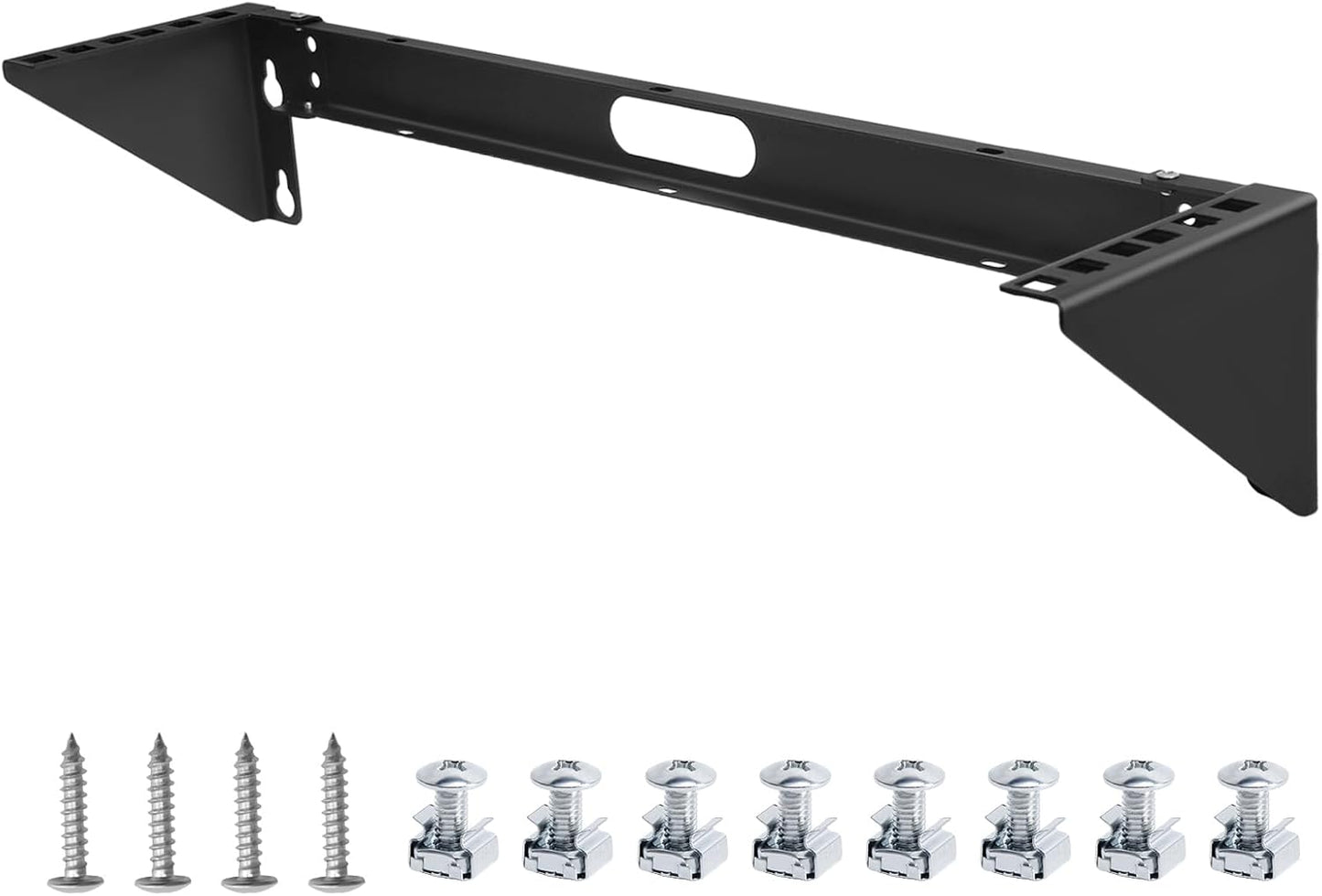 KishYa 2u 2u 19 inches Hinged Wall Mount Patch Panel Bracket, Patch Panel Bracket, Vertical Wall Mount Rack