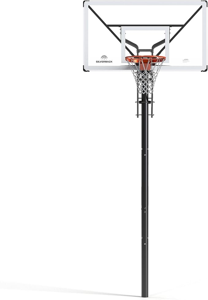Silverback NXT 54" and NXT 60" In-Ground Basketball Hoops with Adjustable-Height Basketball Goal Backboard and QuickPlay Design