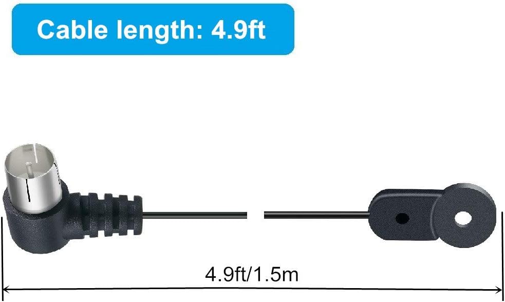 Ancable 75 FM Antenna for Stereo Receiver Indoor, FM Radio Antenna Ohm UNBAL F Type Male Coaxial Cable Wire Antenna
