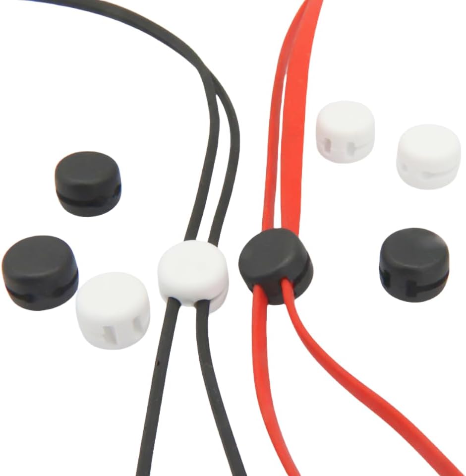 CCeCCe 10 Pack 2mm Headset Earphone Cable Slider Y Splitter Detachable Clip Adjusting Divider Stopper in Ear Monitor