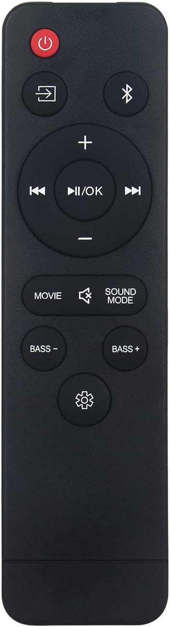 AIDITIYMI 100043839 100069413 Remote Control Replace operates for Onn Soundbar Sound Bar Speaker System Home Theater
