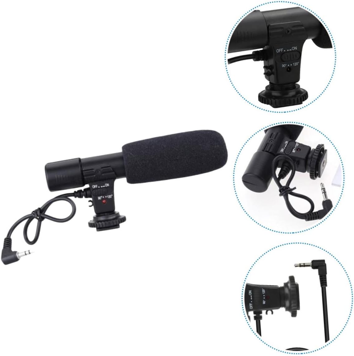 Gadpiparty Filmmakers Professional Interview Microphone for Camcorder and DSLR Wide Compatibility Durable Design