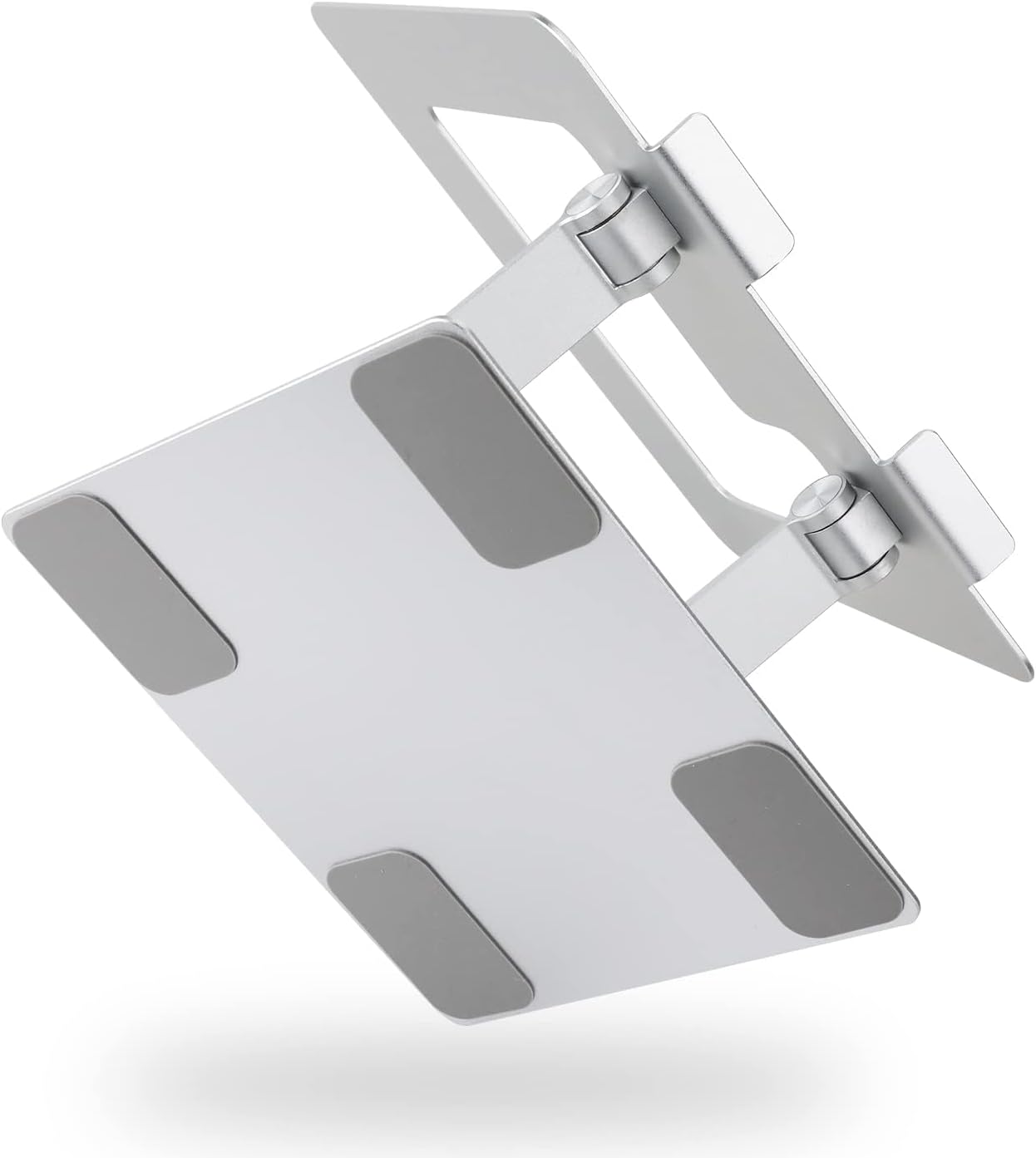 Amazon Basics 15.6 Inch, Sturdy and Portable Ergonomic Laptop Stand for Desk, Height Adjustable Riser with Ventilated
