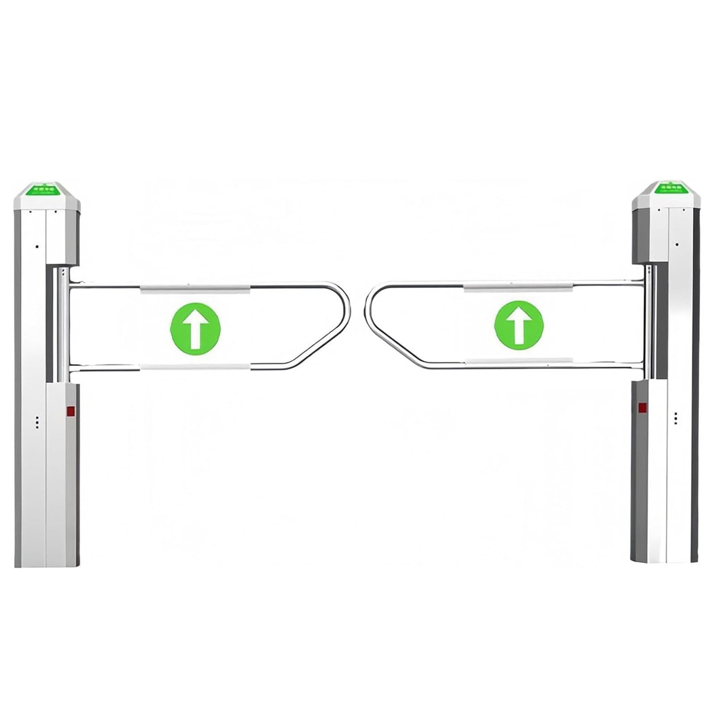 ZHIGUANYUN Automatic Turnstile with Radar Sensing - 90° Swing Gate for Transportation Hubs & Retail, Featuring Reverse Alarms & LED Indicators Stainlesssteelversion