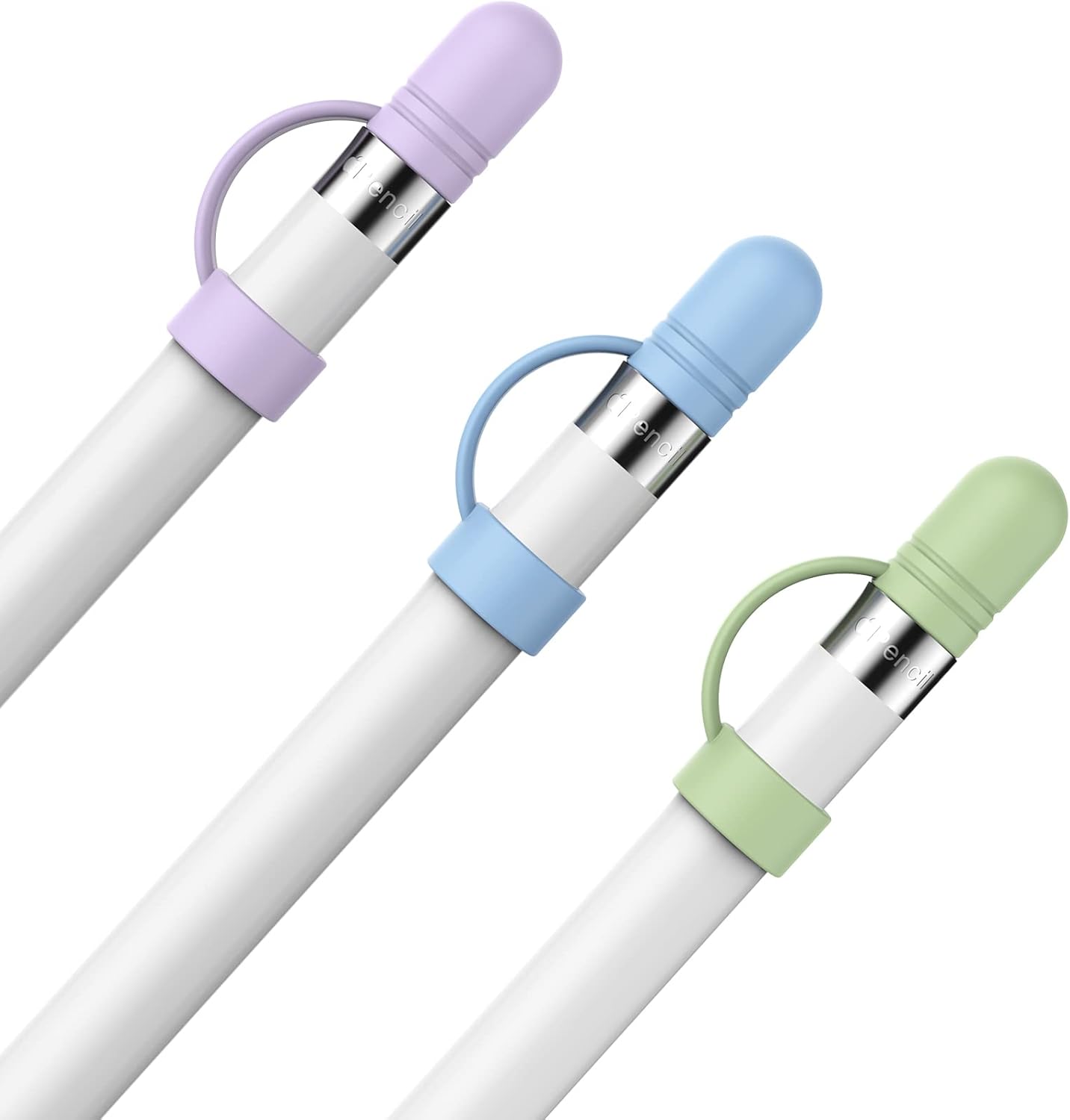AHASTYLE 1st 3 Pack 1st Silicone Cap for Apple Pencil Generation Anti-Lost Apple Pencil Cap Cover Accessories
