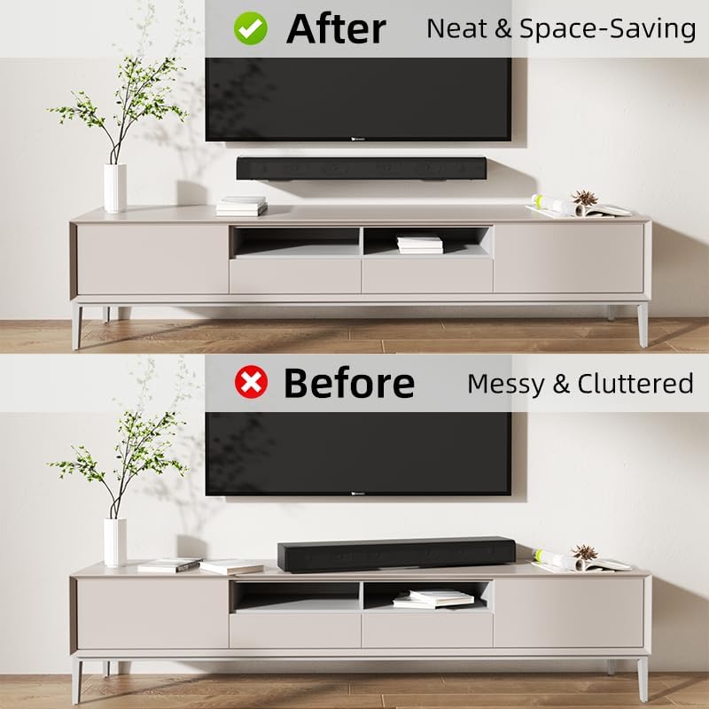 ELETIUO 33 Lbs,Speaker Universal Soundbar Acrylic Mount Bracket,Wall Shelf Mounting Holder Compatible