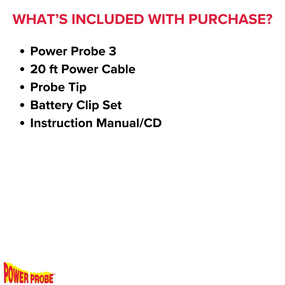 Power Probe III Clamshell - Red (PP3CSRED) [Car Automotive Diagnostic Test Tool, Digital Volt Meter, AC/DC Current Resistance, Circuit Tester]