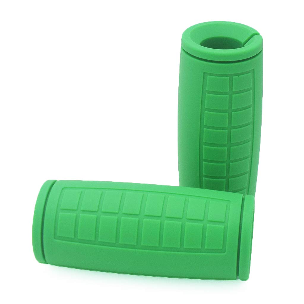 yuhqc Weight Bar Grips Fit Standard Barbell, Dumbell Handles, Thick Bar Training Adapter for Weightlifting & Cable Attachments Fitness Training Rope Grips for Body Arm Forearm Builder Strength(Green)
