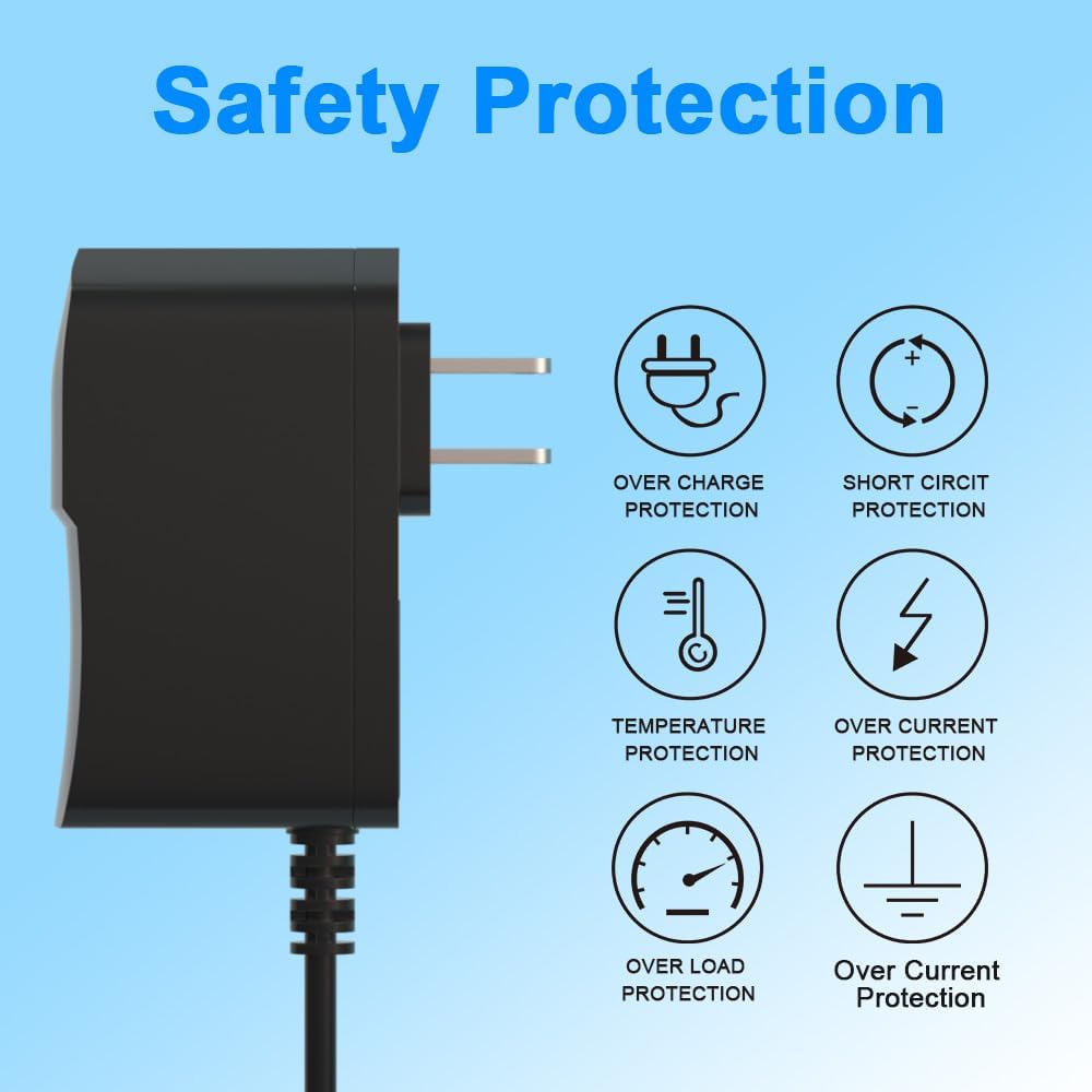 ENGFYADSY 6V 1A 100-240V 6 1Amp 6V 8 DC Power Supply Adapter AC to DC Volt Charger for Monitor Trash Can Doorbell Alarm