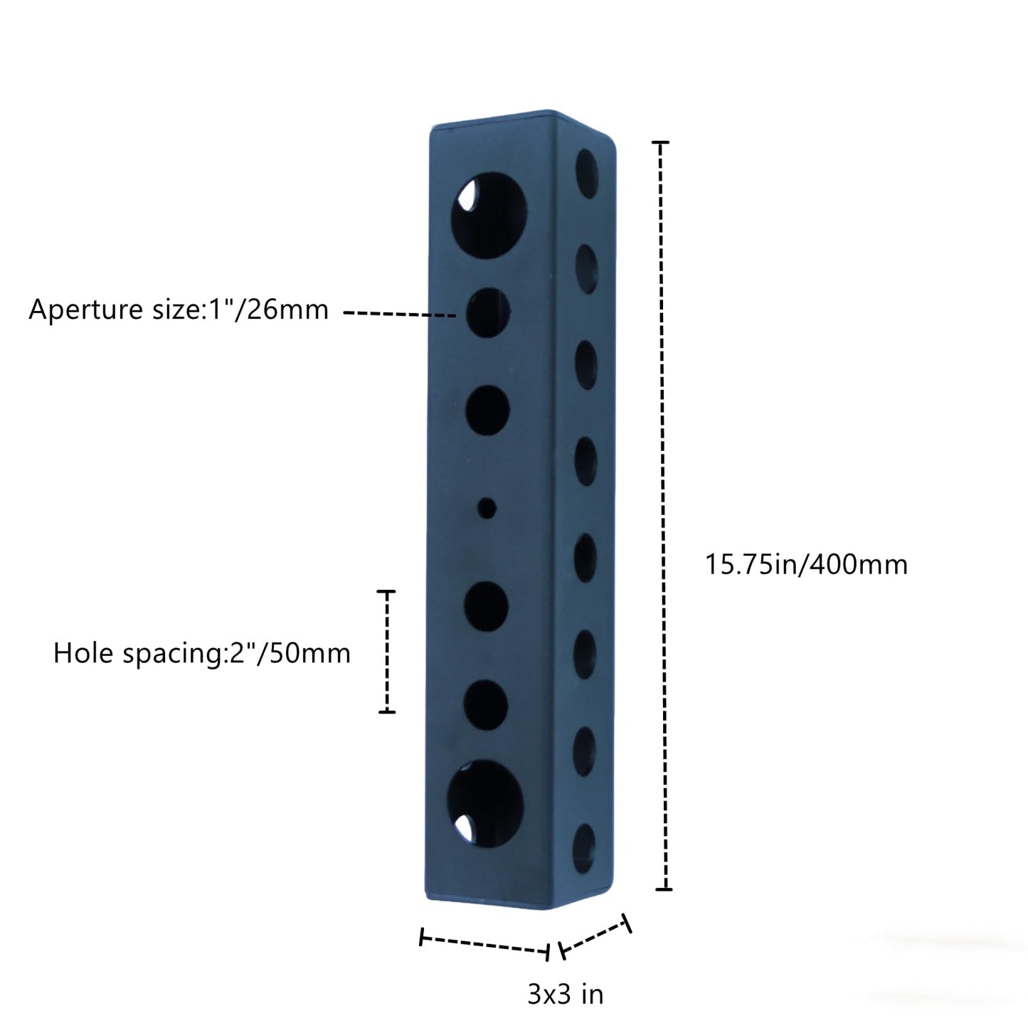 Wall-Mount Storage Tube Wall Storage Stringer 1" Hole Carbon Steel Storage Organizer for Weight Plate,Landmine Attachment,Resistance Bands Space Saving Rack Accessory for Home Gym (16"/35" Length)