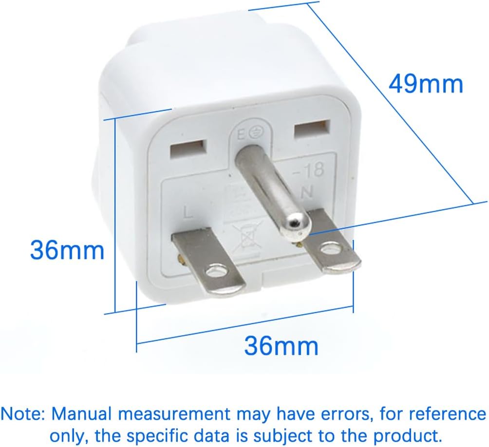 TEWOXIN 5PCS 6-15P Adapter,15A 250V NEMA Plug International to US/Canada Power Plug Converter,for Professional